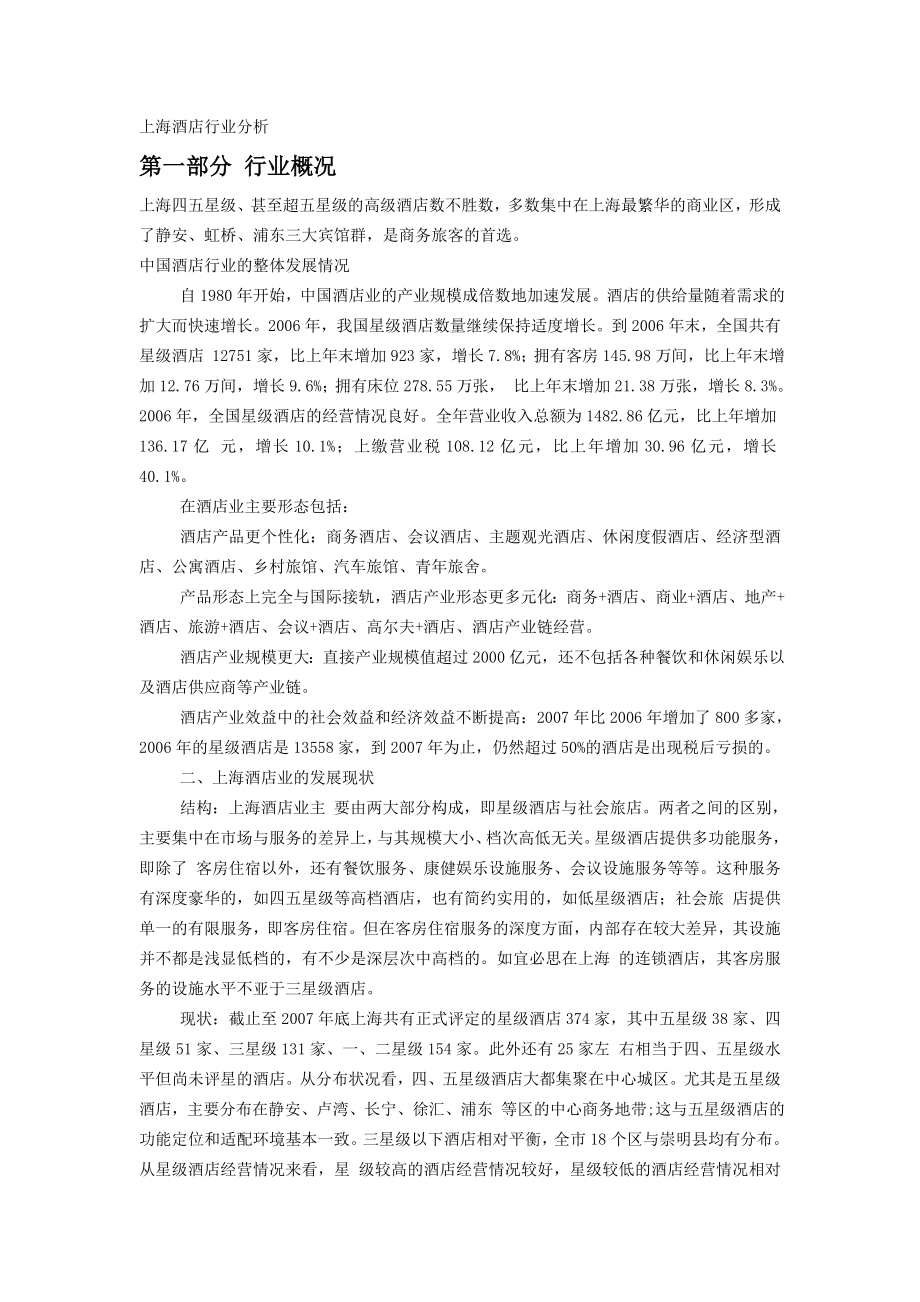 上海酒店分析_第1页