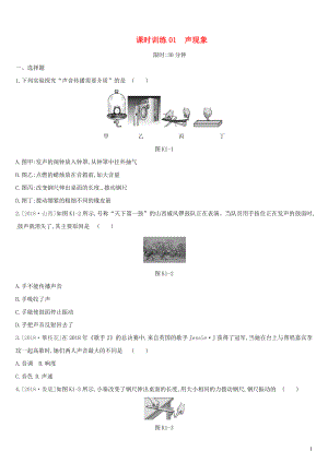 （湖南專用）2019中考物理高分一輪 單元01 聲現(xiàn)象課時(shí)訓(xùn)練