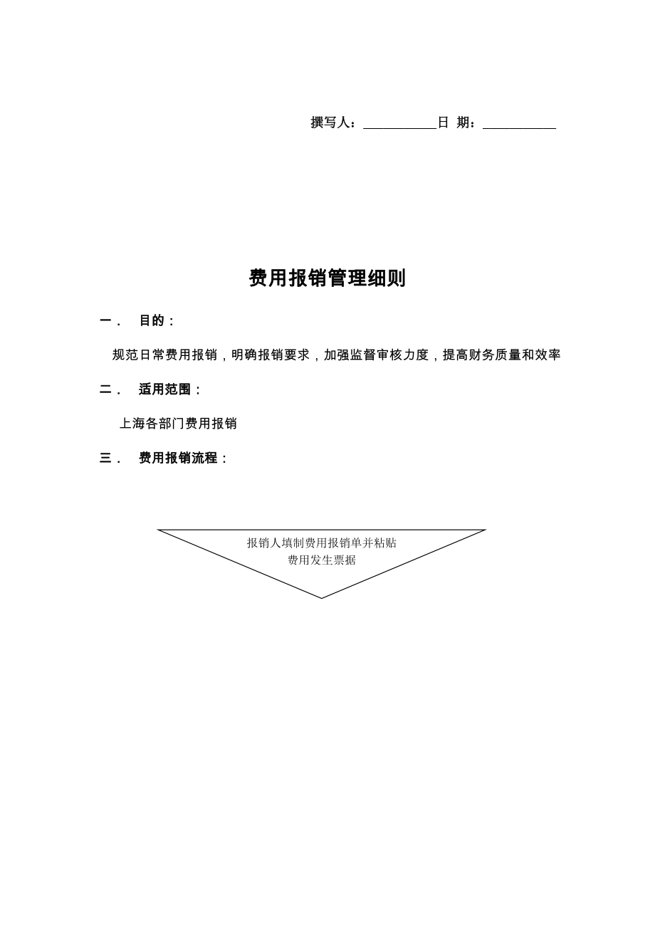 上海公司费用报销管理细则_第1页