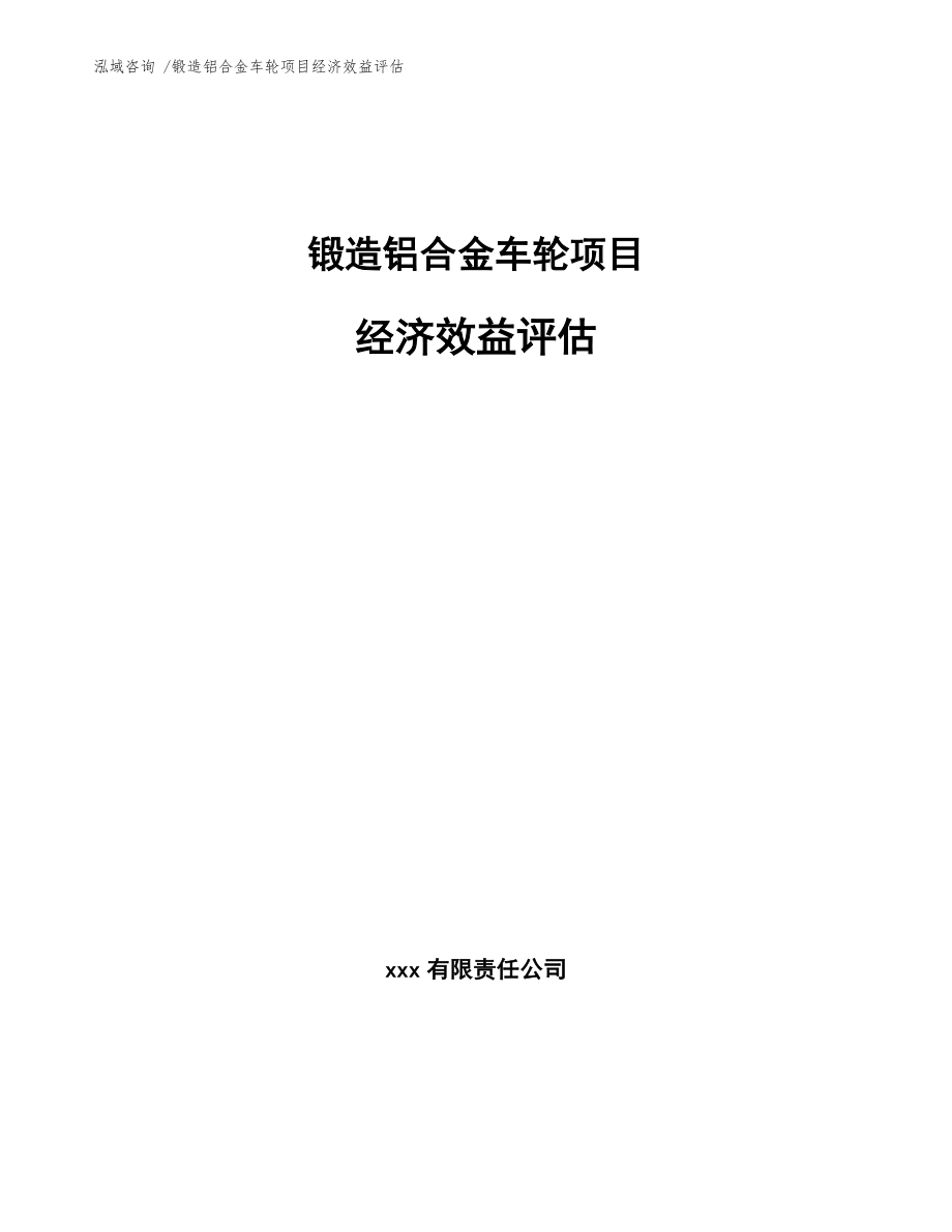 锻造铝合金车轮项目经济效益评估_第1页