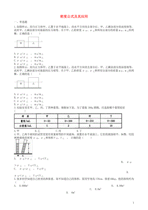 2019中考物理 知識點全突破系列 專題46 密度公式及其應用