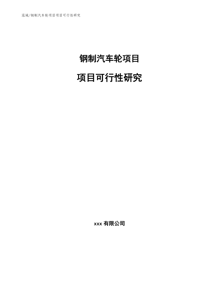 钢制汽车轮项目项目可行性研究（范文）_第1页