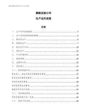 聚酰亚胺公司生产运作流程（范文）