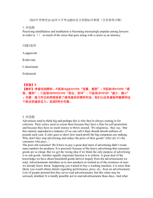 2022年考博英语-扬州大学考试题库及全真模拟冲刺卷（含答案带详解）套卷66