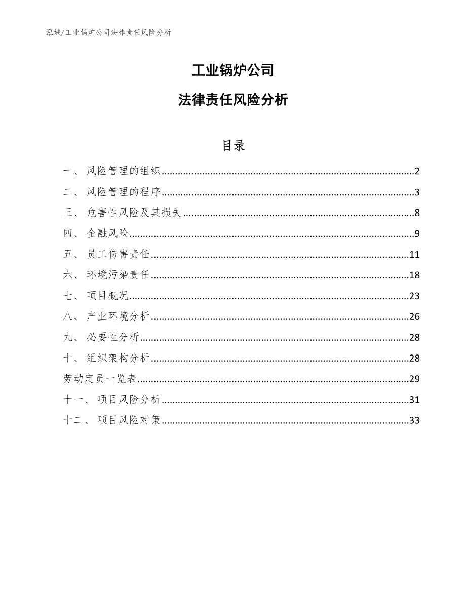 工业锅炉公司法律责任风险分析_第1页