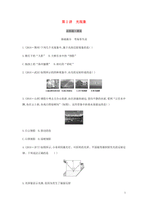 （云南專用）2019中考物理一輪復(fù)習(xí) 第二單元 光學(xué) 第2講 光現(xiàn)象習(xí)題