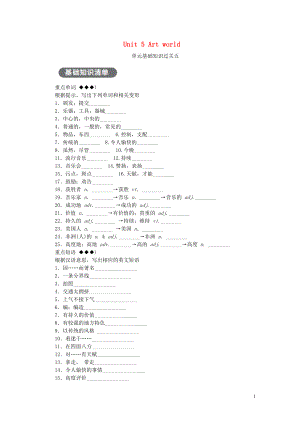 2018年秋九年級英語上冊 Unit 5 Art world基礎(chǔ)知識過關(guān)五同步練習 （新版）牛津版