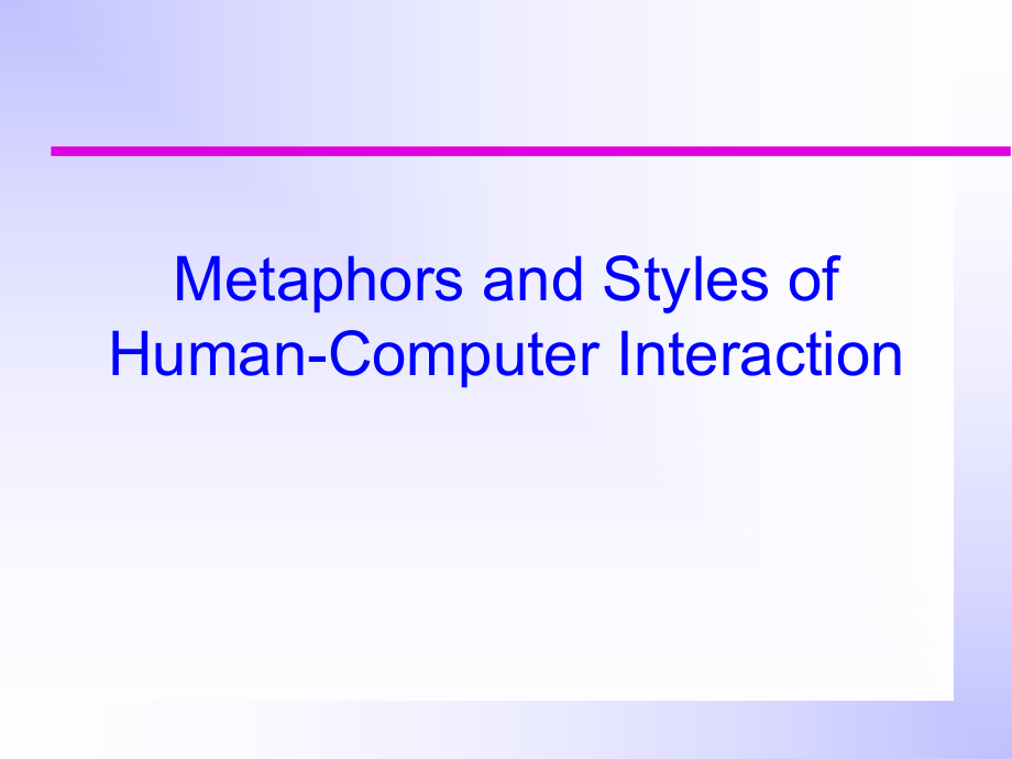 Metaphors for Human-Computer Interaction - Stony Brook 隐喻作为人机交互-石溪_第1页