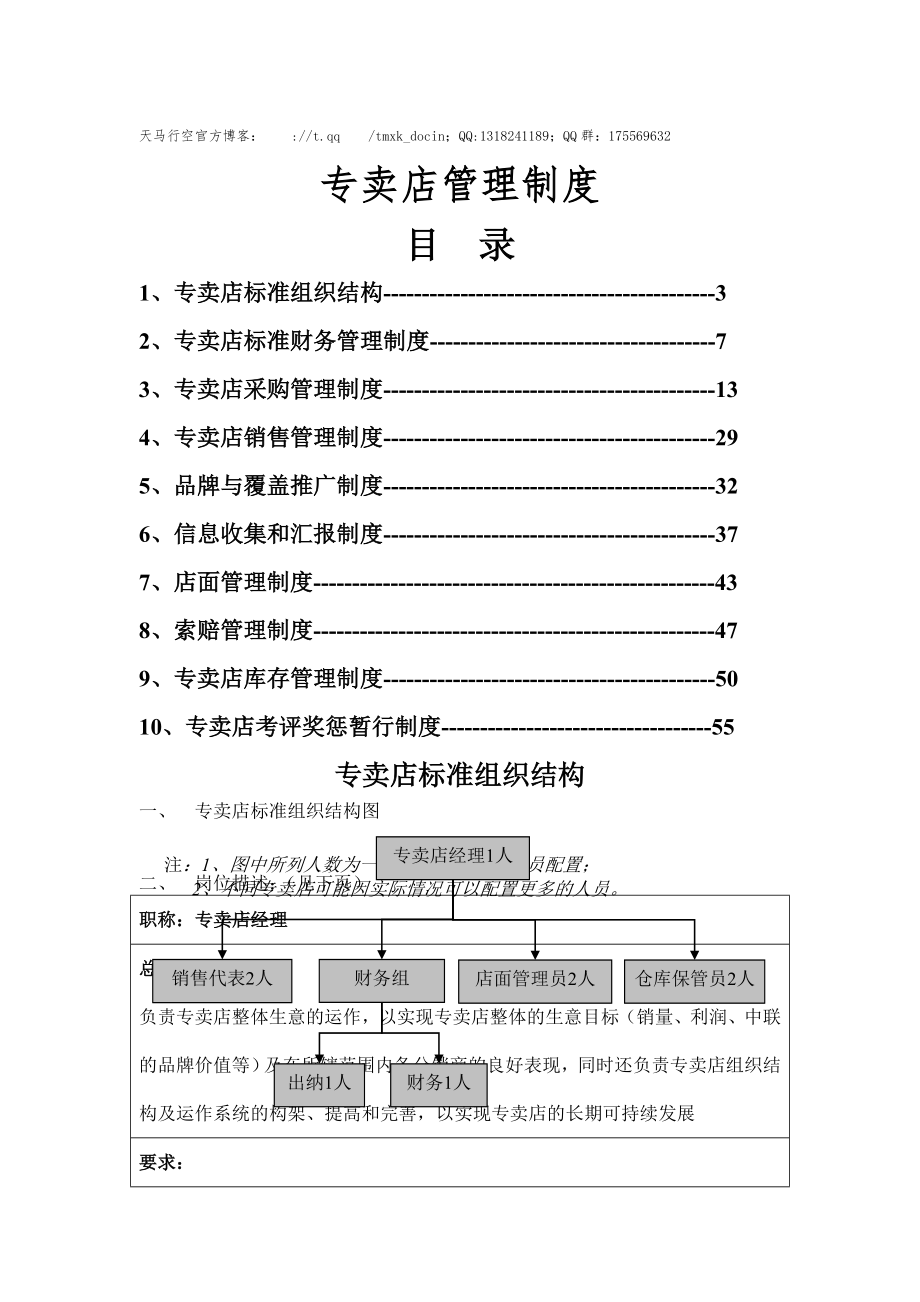 【行政管理制度】汽配專賣店管理制度_第1頁(yè)