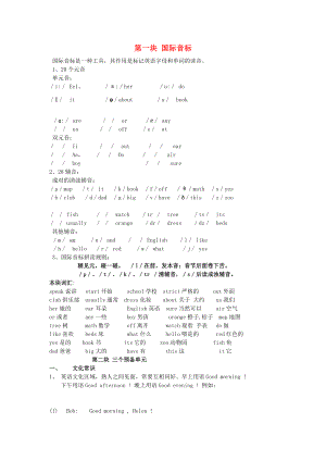 2019年七年級(jí)英語(yǔ)上冊(cè) 第一次月考重點(diǎn)知識(shí)點(diǎn)精編