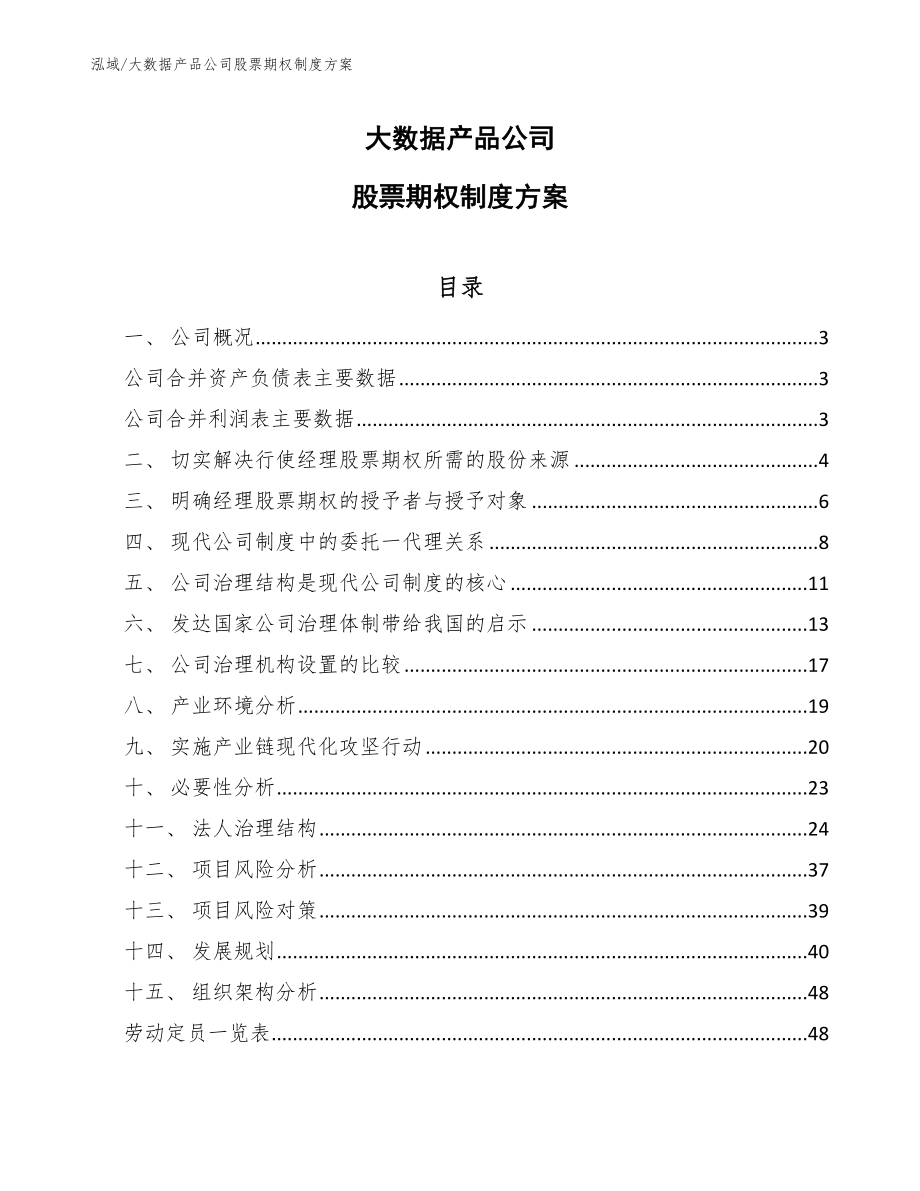 大数据产品公司股票期权制度方案_第1页