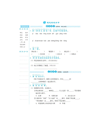 二年級上冊語文試題- 17.《難忘的潑水節(jié)》同步練習（掃描版 有答案）人教部編版