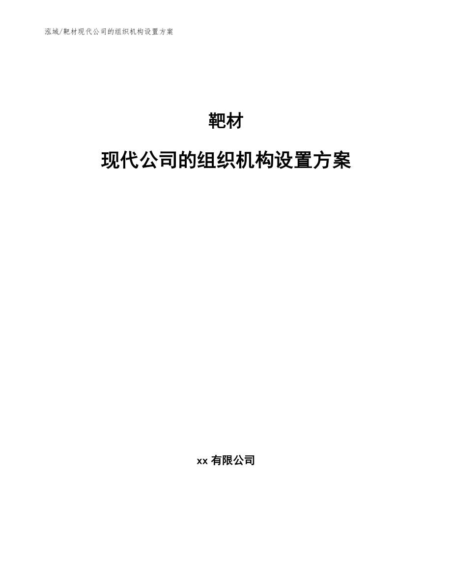 靶材现代公司的组织机构设置方案_范文_第1页