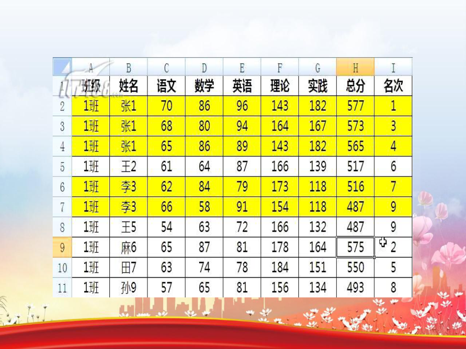 五年级信息技术上册第14课美化表格课件3辽师大版三起_第1页