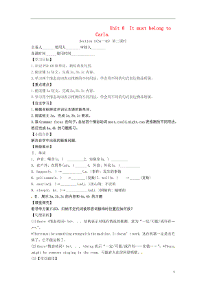 山西省運(yùn)城市垣曲縣九年級英語全冊 Unit 8 It must belong to Carla（第2課時）Section A（3a-4b）學(xué)案（無答案）（新版）人教新目標(biāo)版