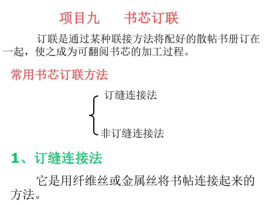 印后加工项目九书芯订联课件_第1页