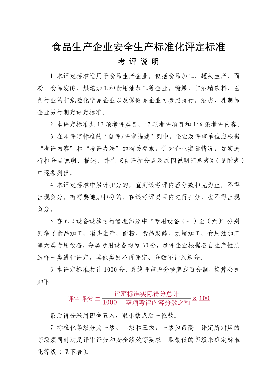 14、食品生产企业安全生产标准化评定标准_第1页