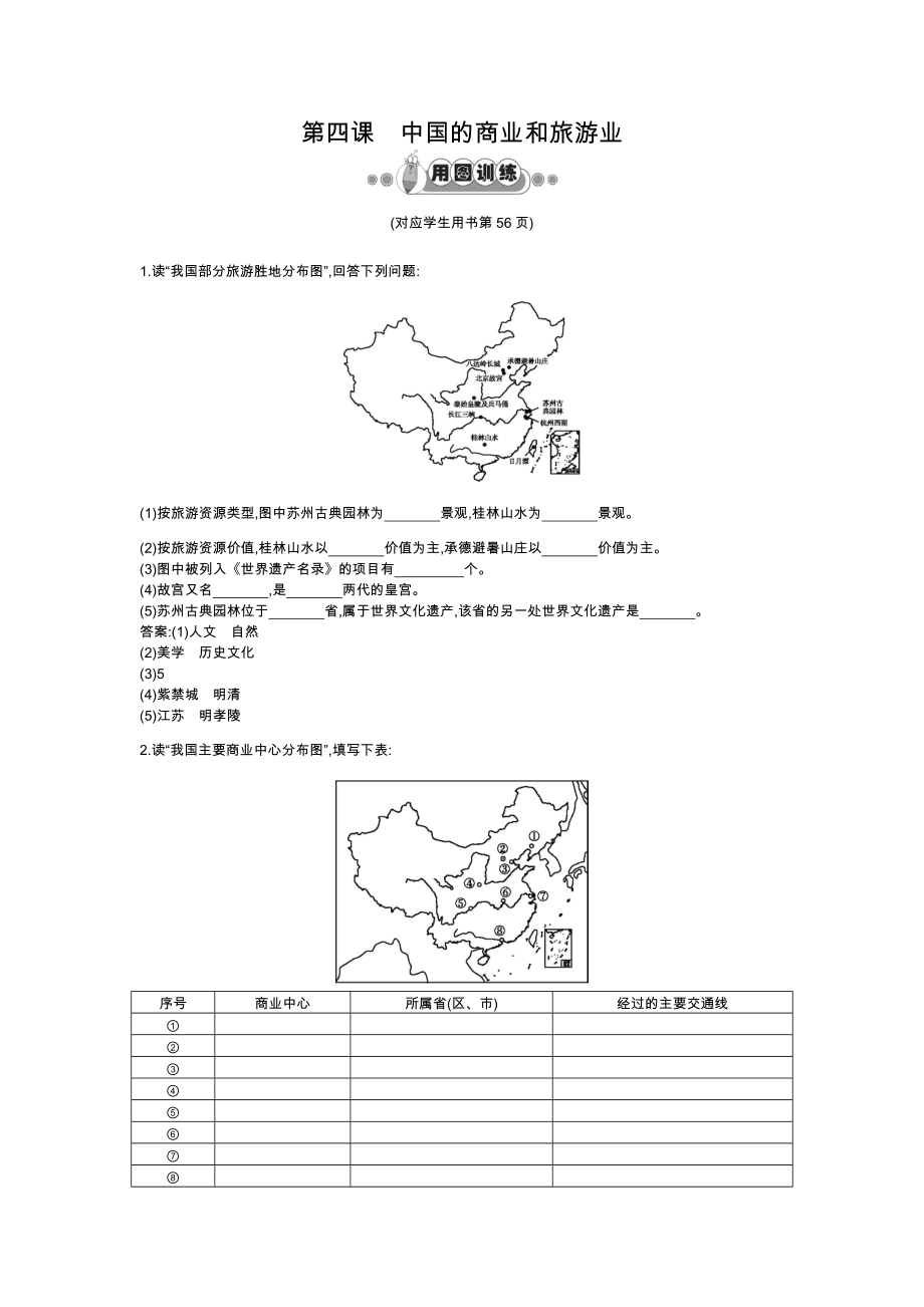 第四課 中國(guó)的商業(yè)和旅游業(yè)_第1頁(yè)