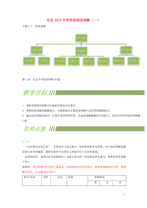 北京市2019中考英語(yǔ)二輪復(fù)習(xí) 閱讀理解（1）