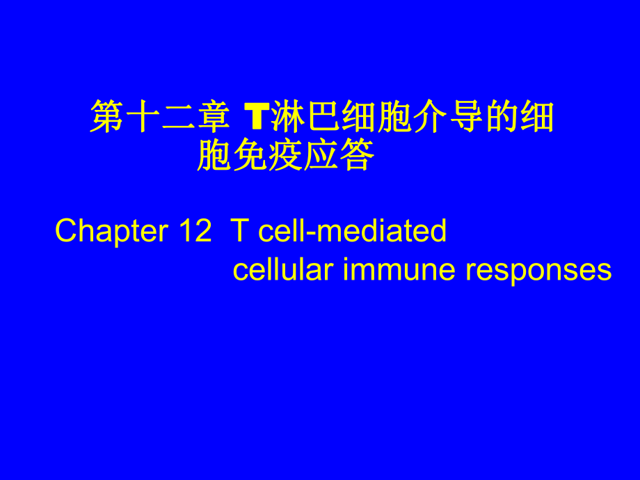 T淋巴细胞介导的细胞免疫应答_第1页