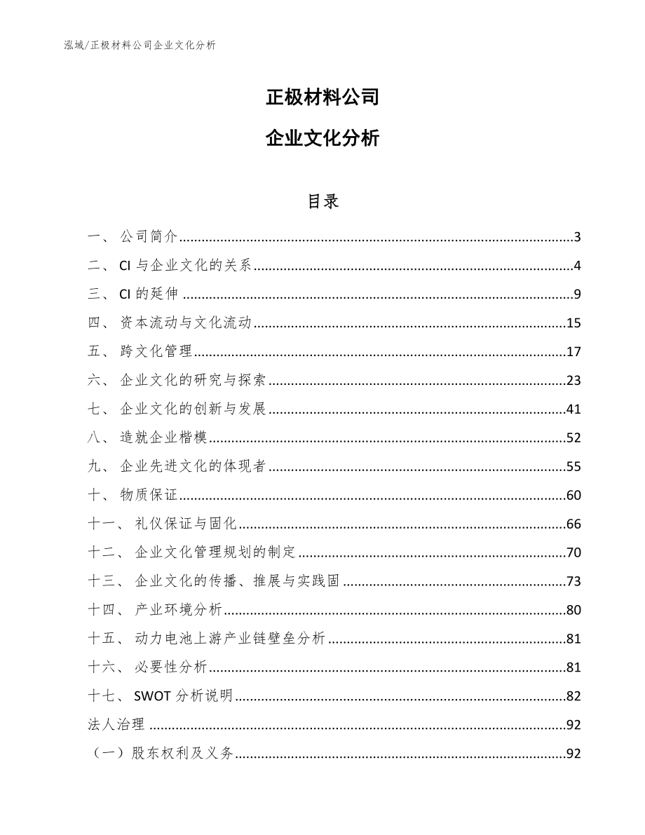 正极材料公司企业文化分析_范文_第1页