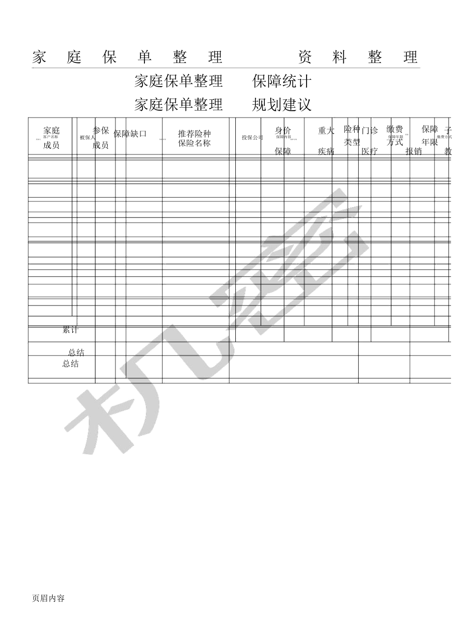 家庭保单整理_第1页