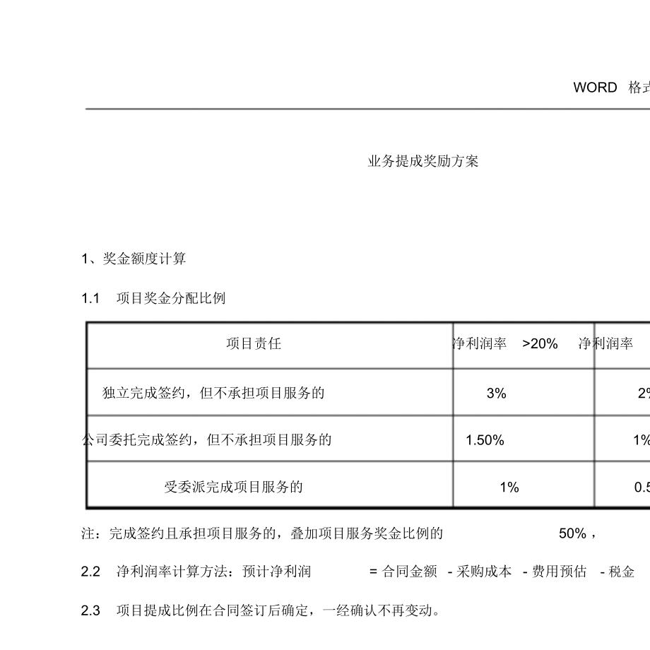 業務提成獎勵方案_第1頁