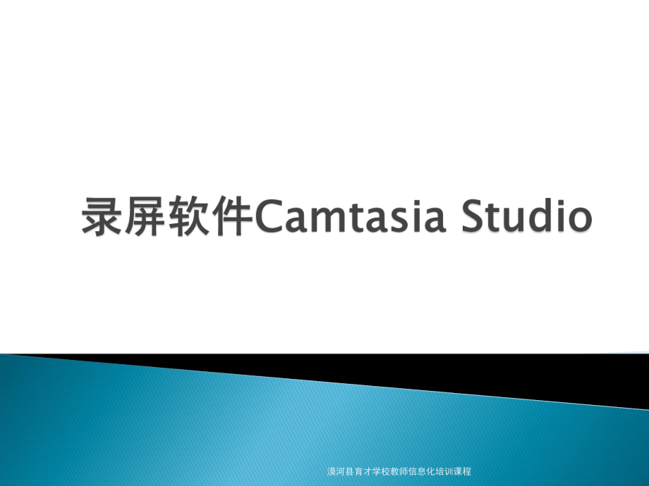 录屏软件CamtasiaStudio使用教程_第1页