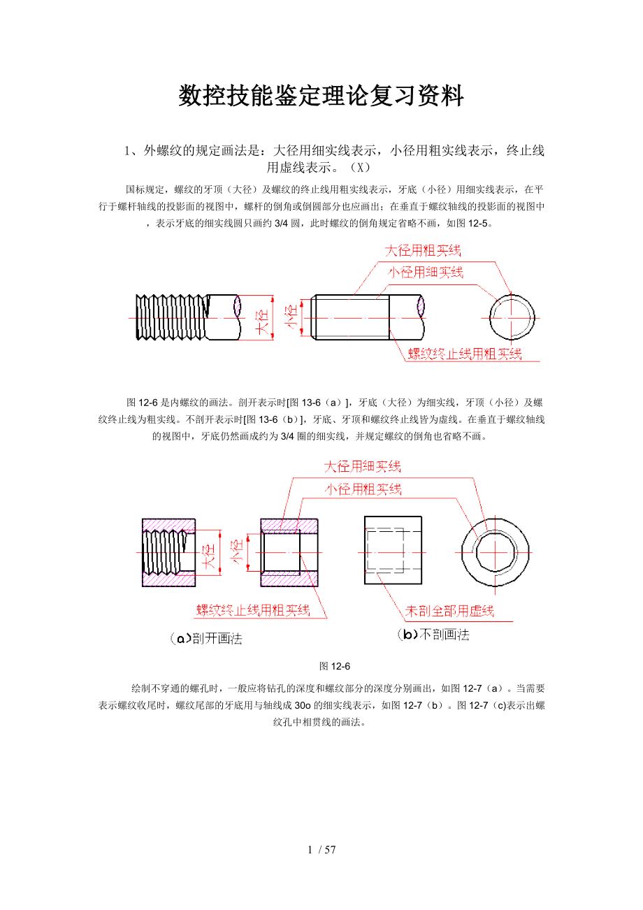 数控技能鉴定理论复习资料_第1页