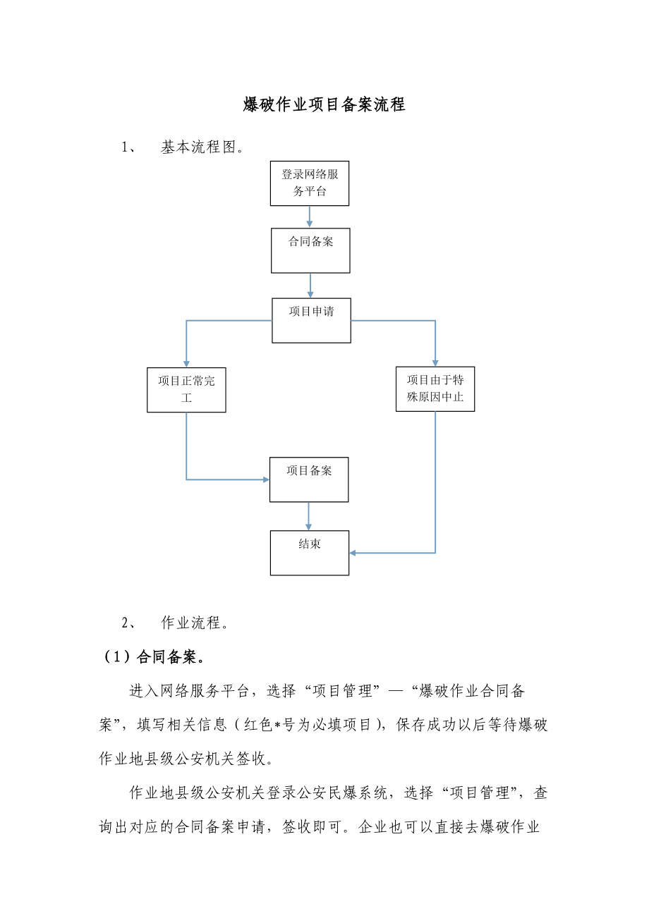 爆破作业项目备案流程_第1页