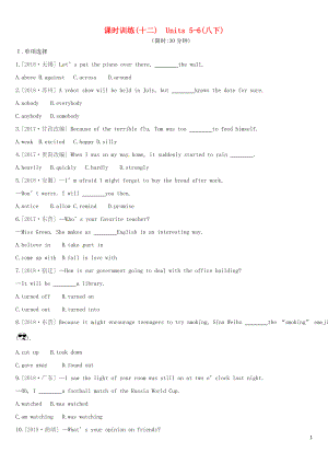 （河北專版）2019中考英語(yǔ)高分復(fù)習(xí) 第一篇 教材梳理篇 課時(shí)訓(xùn)練12 Units 5-6（八下）習(xí)題 人教新目標(biāo)版
