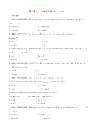 河南省2019年中考英语总复习 第7课时 八上 Units 1-3练习 人教新目标版
