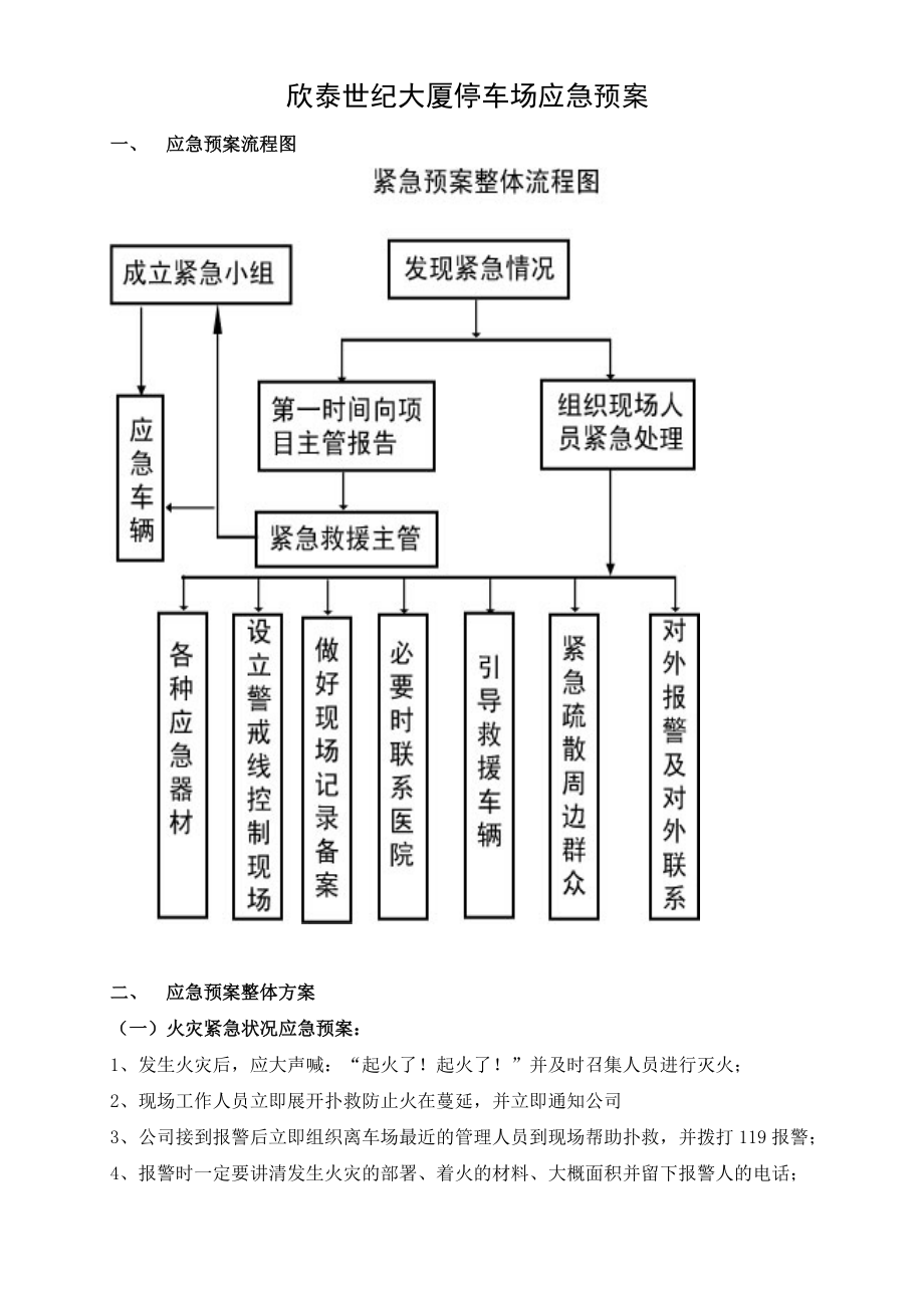 停车管理应急预案_第1页