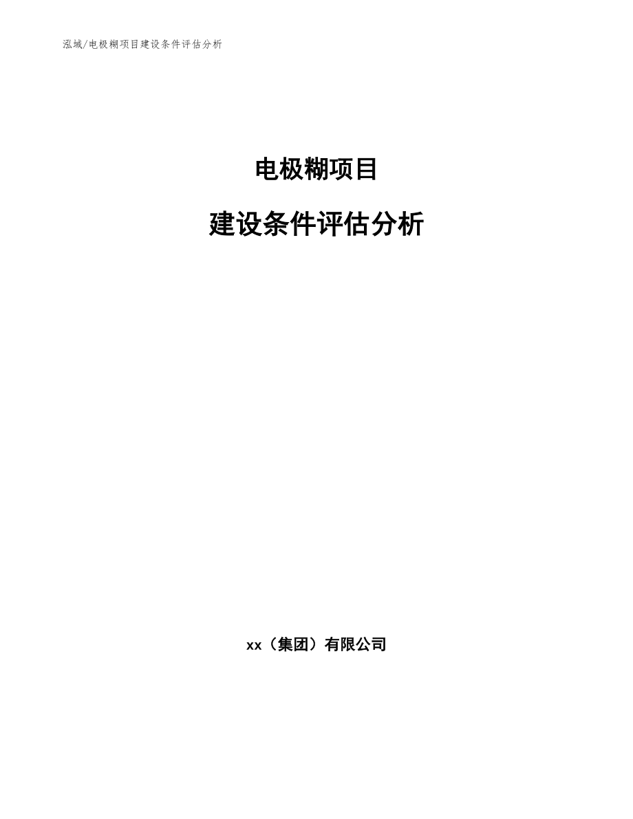 电极糊项目建设条件评估分析（参考）_第1页