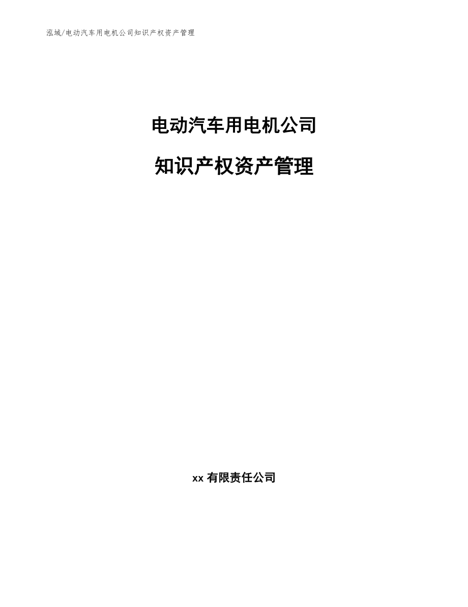 电动汽车用电机公司知识产权资产管理_第1页