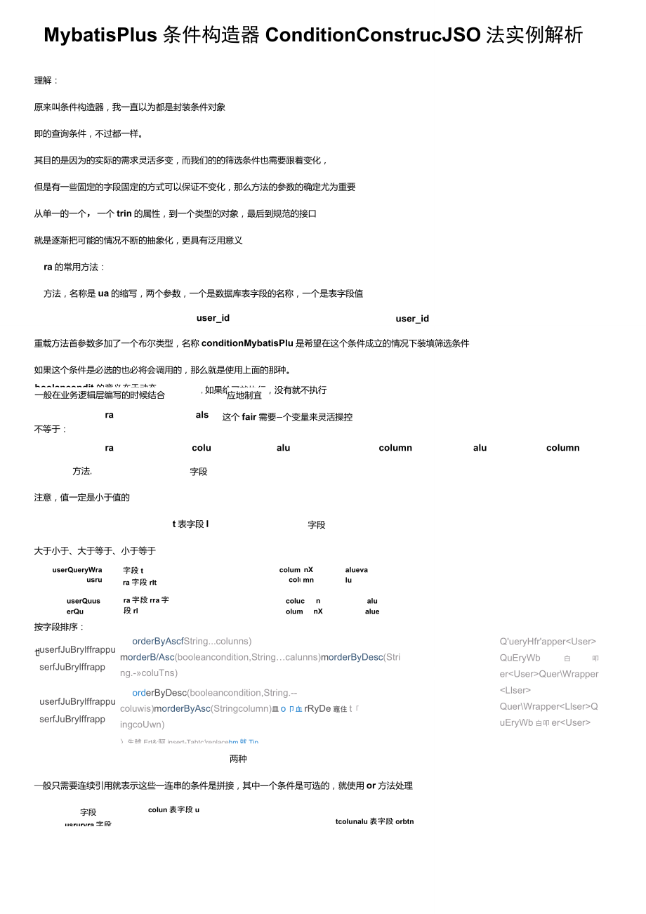 MybatisPlus条件构造器ConditionConstructor用法实例解析_第1页