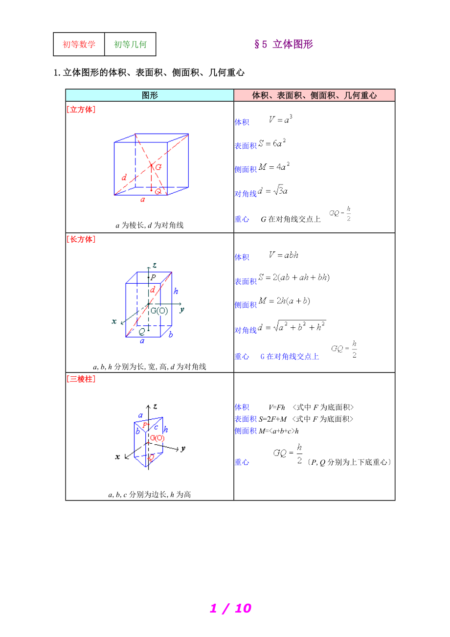 几何图计算公式_第1页