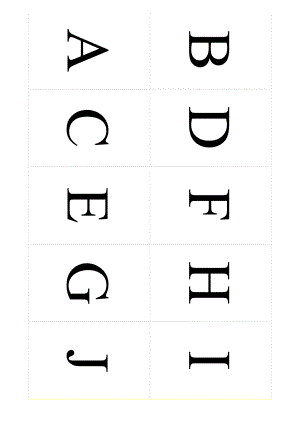 26个英语字母卡印刷体与书写体(大小写分开)