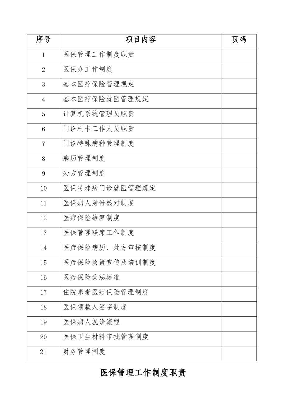 医院医保管理制度_第1页