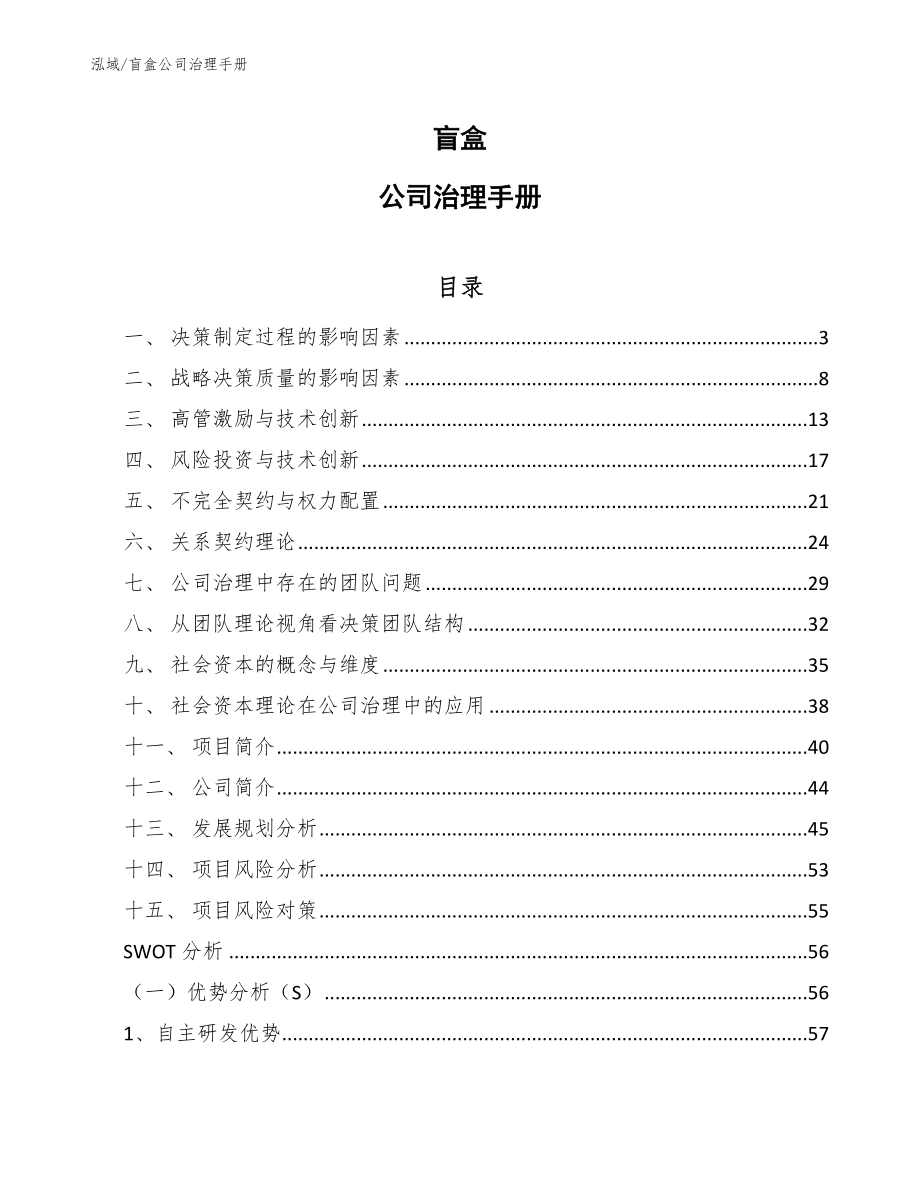 盲盒公司治理手册_第1页