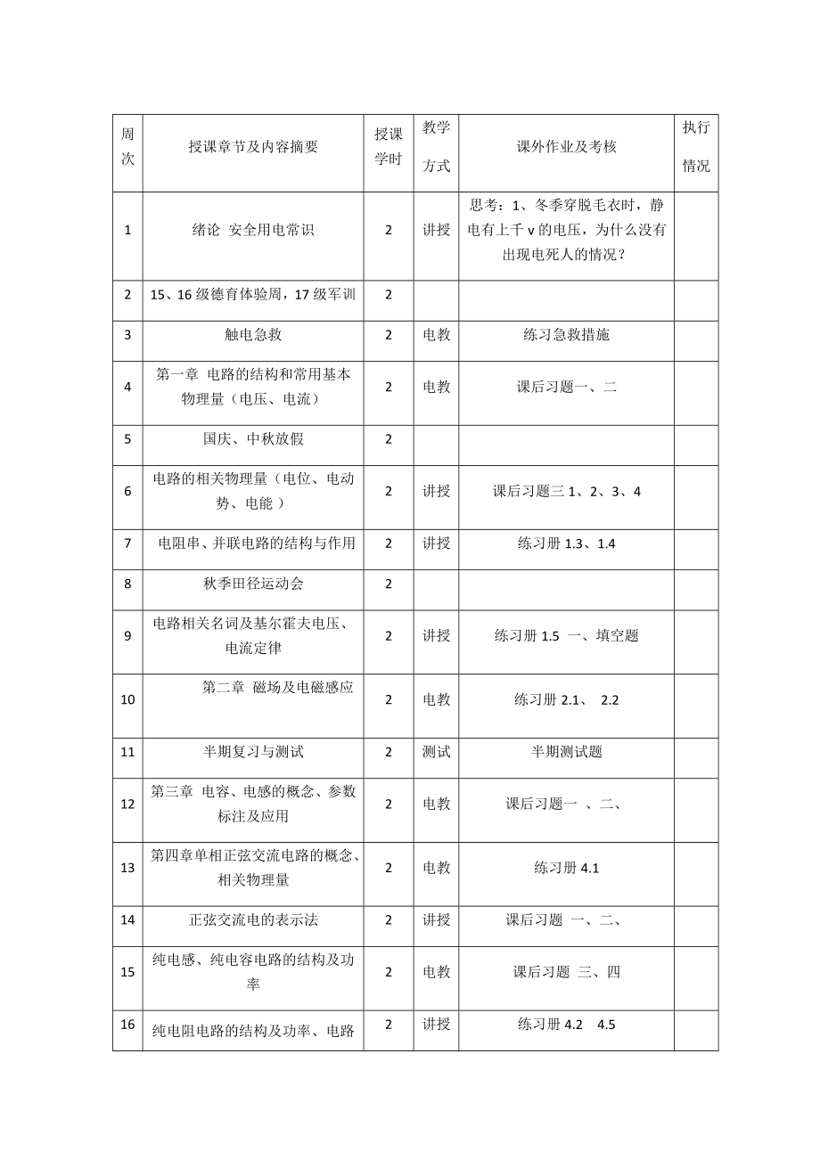 《电工电子技术基础》教案_第1页