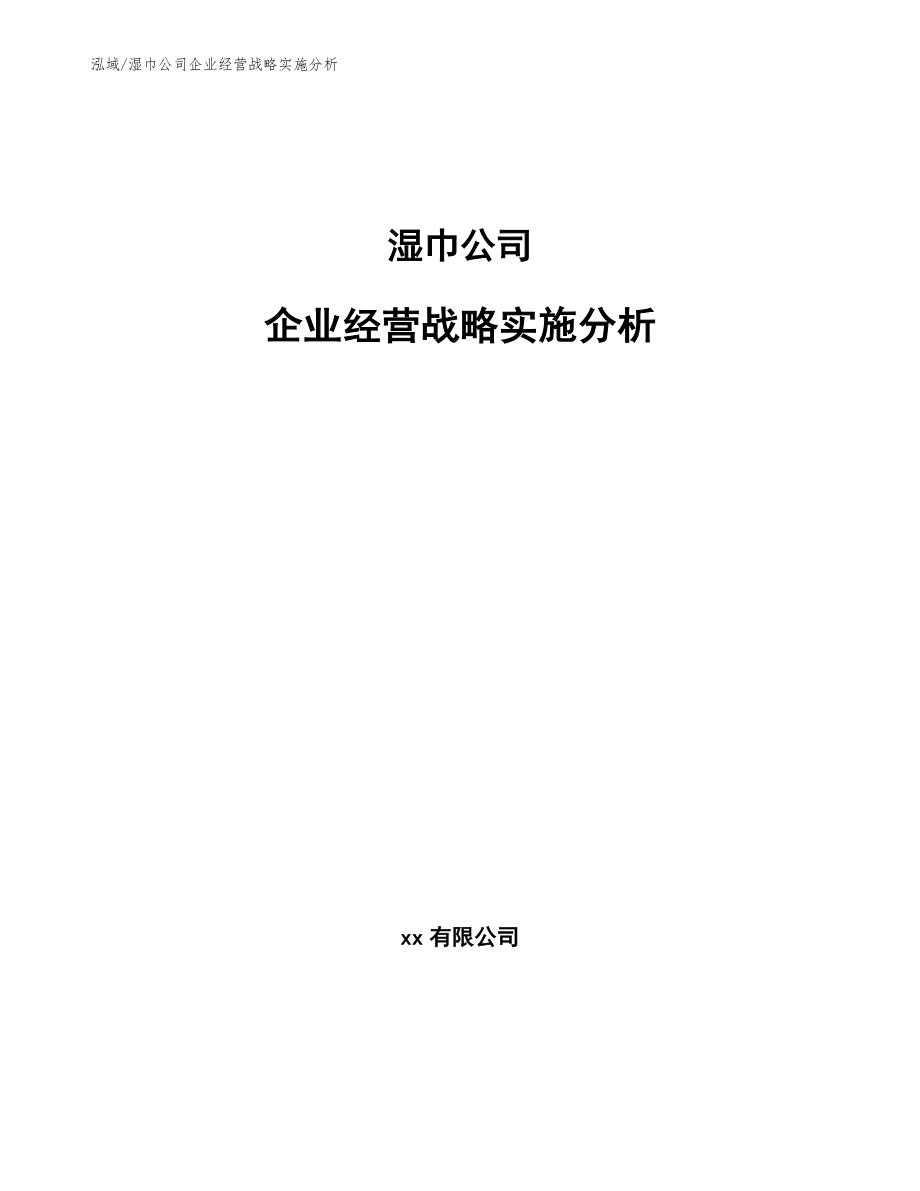 湿巾公司企业经营战略实施分析_第1页