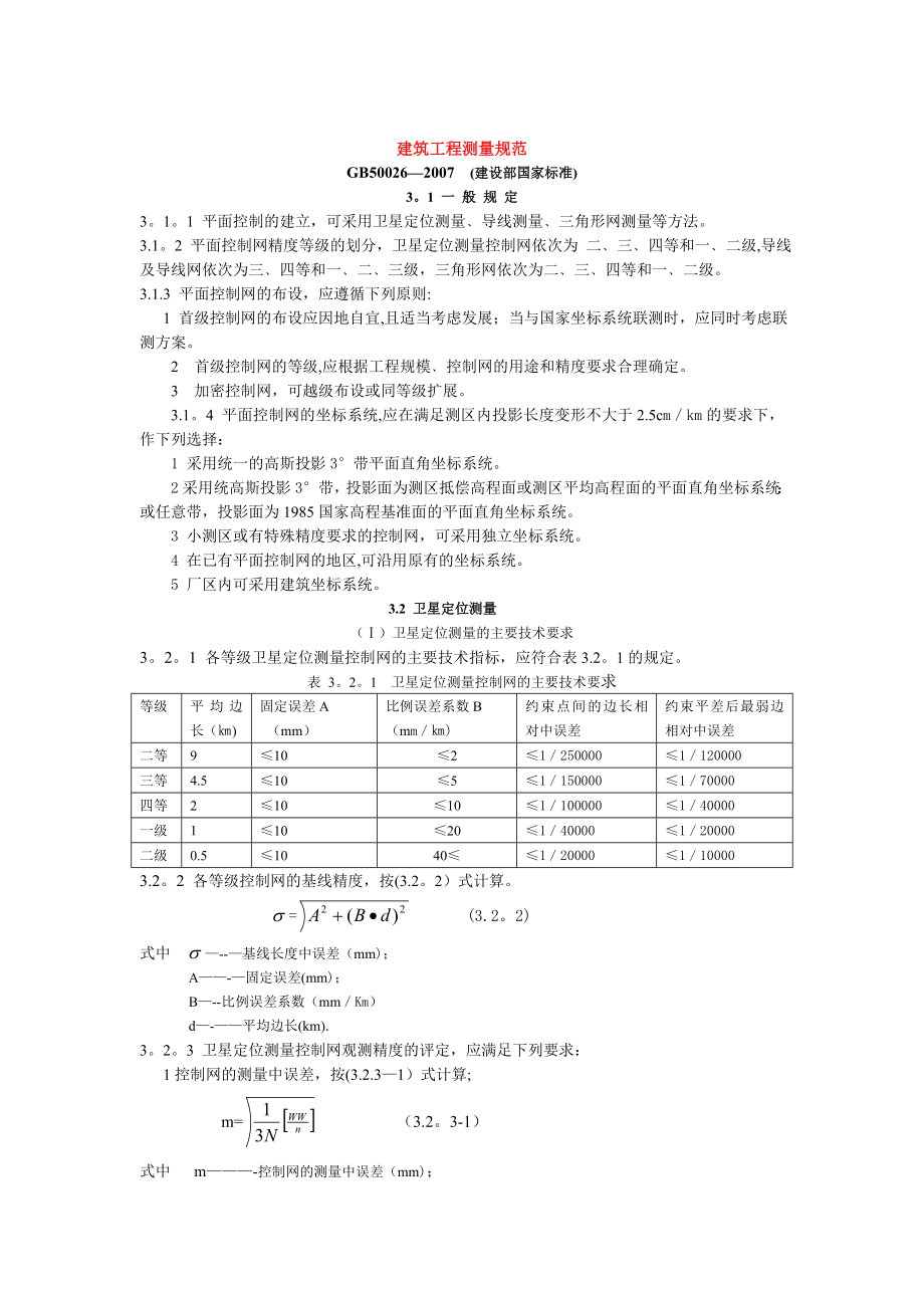 工程測(cè)量規(guī)范(免費(fèi))_第1頁