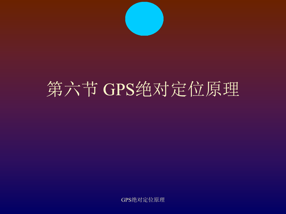 GPS绝对定位原理课件_第1页