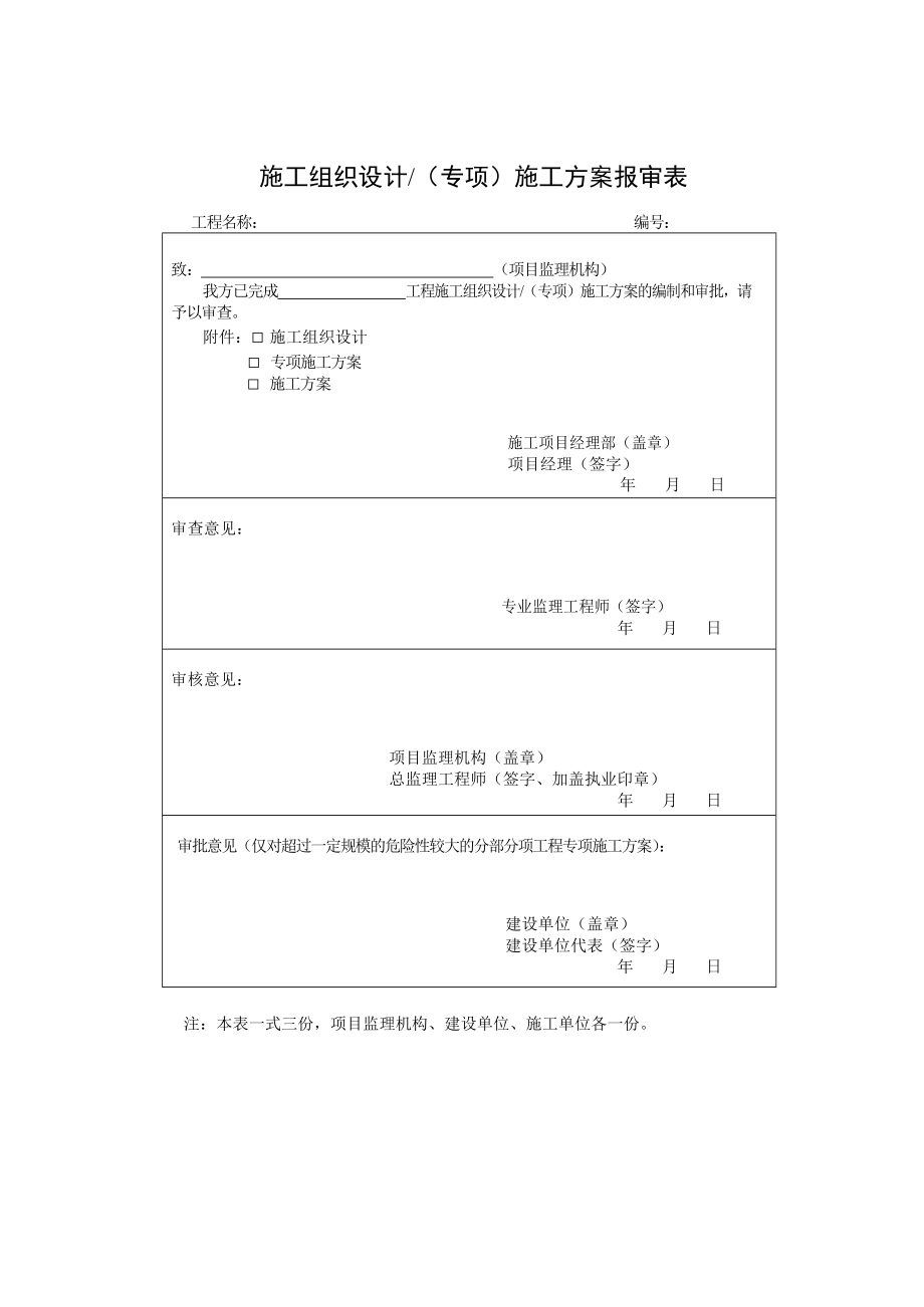 施工现场防火技术方案及其审批记录_第1页