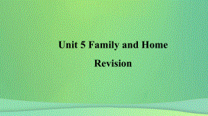 2018年秋季七年级英语上册 Unit 5 Family and Home复习课件 （新版）冀教版