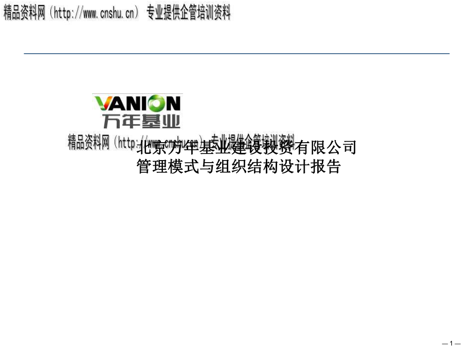北京某投资公司管理模式与组织结构设计_第1页