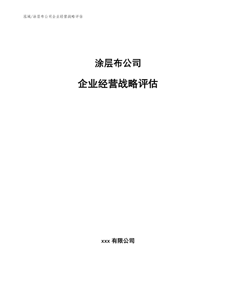 涂层布公司企业经营战略评估_第1页