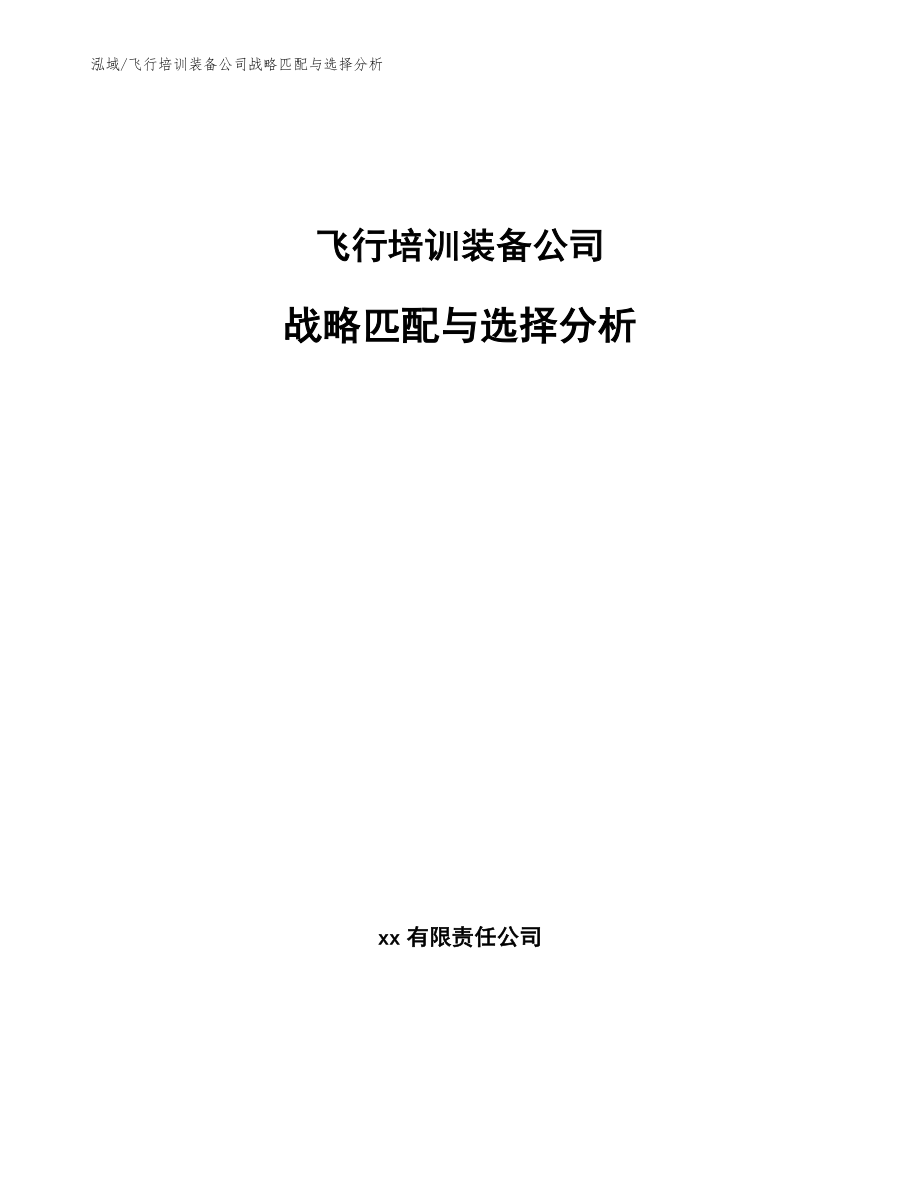 飞行培训装备公司战略匹配与选择分析_范文_第1页