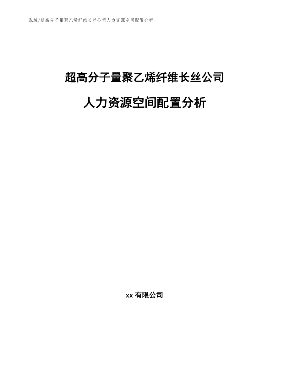 超高分子量聚乙烯纤维长丝公司人力资源空间配置分析_范文_第1页